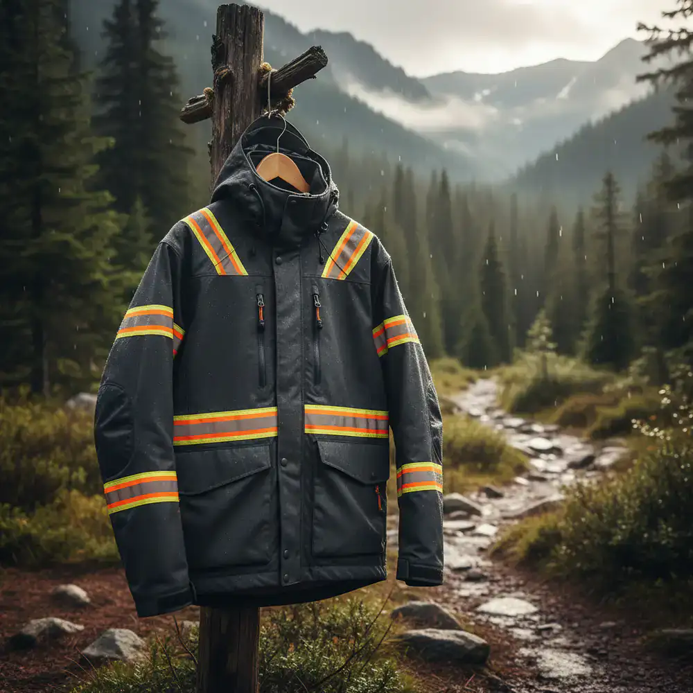 High visibility technical outerwear jacket