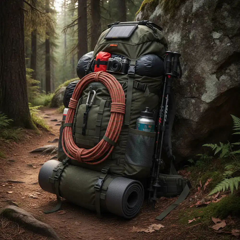 Expedition backpack fully loaded for a multi-day trip